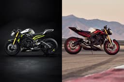Triumph Street Triple RX and Moto2 Edition static shot compilation.